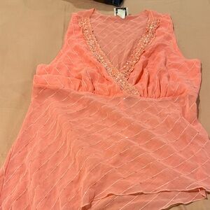 Caren Sport Coral Sleeveless Blouse